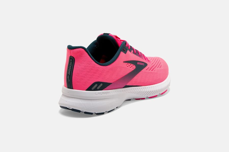 Brooks Launch 8 Road Running Shoes Womens - Pink/Navy - FRVHS-0541